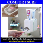 Touch Me! Toothpaste Automatic Dispenser + Toothbrush Holder